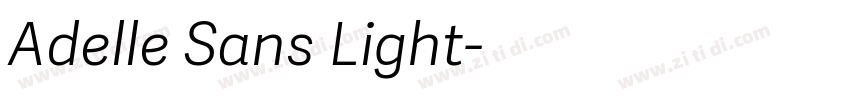 Adelle Sans Light字体转换